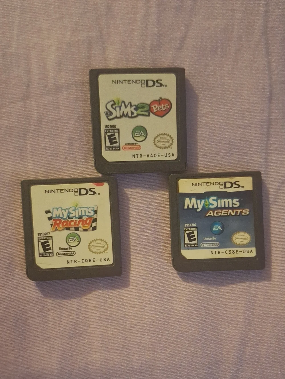 Nintendo DS Game Lot (3) MySims Agents, MySims Racing & The Sims 2 Pets – Tested